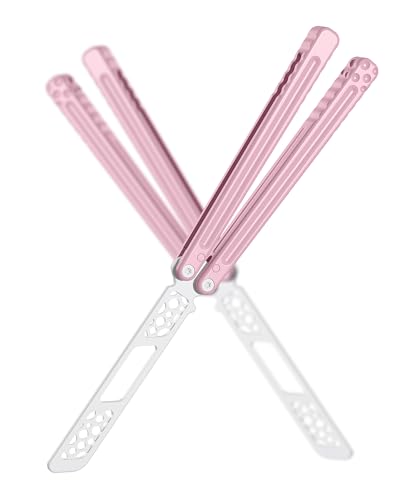 Nabalis Cheese Butterfly Knife Balisong Trainer, 6061 Aluminum, 420C Blade Material, Teflon-Coated, Public-Friendly Metal Trainer Nabalis Cheese Butterfly Knife Balisong Trainer, 6061 Aluminum, 420C Blade Material, Teflon-Coated, Public-Friendly Metal Trainer von Nabalis