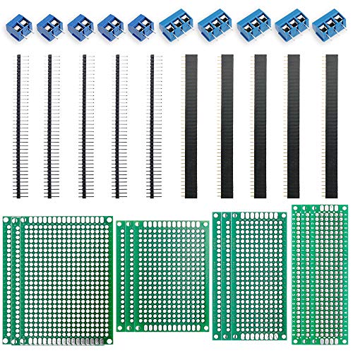 Nabance 32Stk leiterplatte Kit PCB Board Kit 5x7 4x6 3x7 2x8cm Doppelseitig Lochrasterplatte Lochrasterplatine Leiterplatte Platine 12 PCB Universal Board+10 Kopfleiste +10 Screw Terminal Nabance 32Stk leiterplatte Kit PCB Board Kit 5x7 4x6 3x7 2x8cm Doppelseitig Lochrasterplatte Lochrasterplatine Leiterplatte Platine 12 PCB Universal Board+10 Kopfleiste +10 Screw Terminal von Nabance