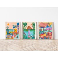 3Er Set Reise Kunstdrucke, Ägypten Kunstdruck, Geschenk Für Zuhause, Einweihungsparty, Zuhause von NabeelaRumi