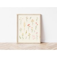 stay Wild, Wildflower Print, Florales Kunstposter, Aquarell Blumendruck, Wildblumen Illustration, Mädchenzimmer Dekor, Geschenk Für Tochter von NabeelaRumi