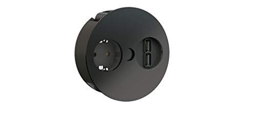 Bachmann Twist 1 x Schutzkontaktsteckdose, 1 x USB-Doppelcharger von Naber