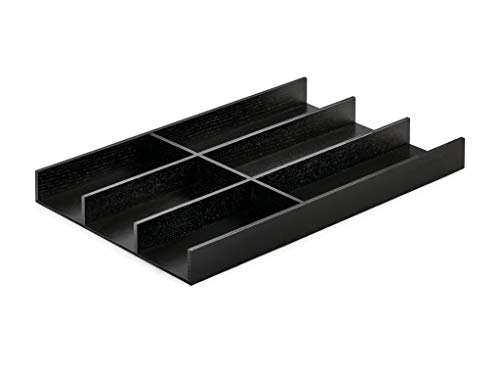 Modify Besteckeinsatz B 300 x T 472 x H 43 mm, Esche schwarz/Besteckkasten Holz von Naber