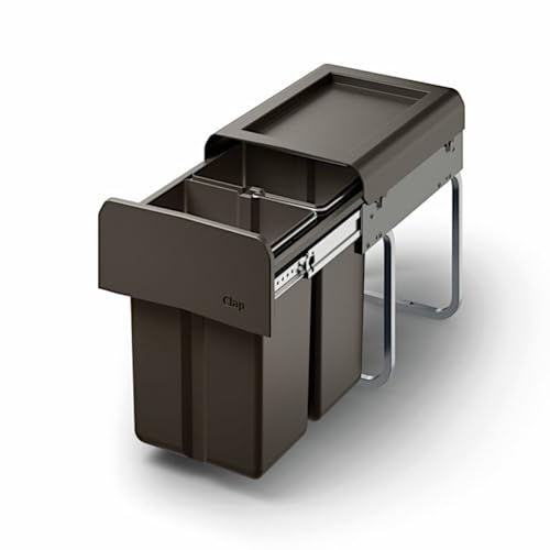 Naber CLAP 1/300-2 Abfallsorter 15 Liter (2x 7,5) in Anthrazit ab 30 cm Schrankbreite von Naber