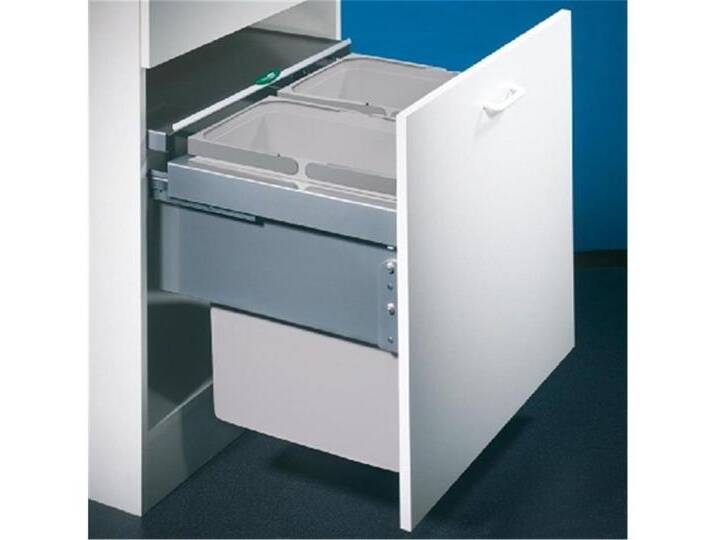 Naber Einbaumülleimer Cox® Base 460 S/600-2, Abfallsammler für Frontauszüge, hellgrau von Naber