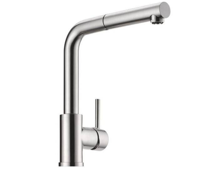 Naber Küchenarmatur Einhebelmischer Linea Arco 2 edelstahlfinish, Niederdruck 5011266, silberfarben, edelstahlfinish von Naber