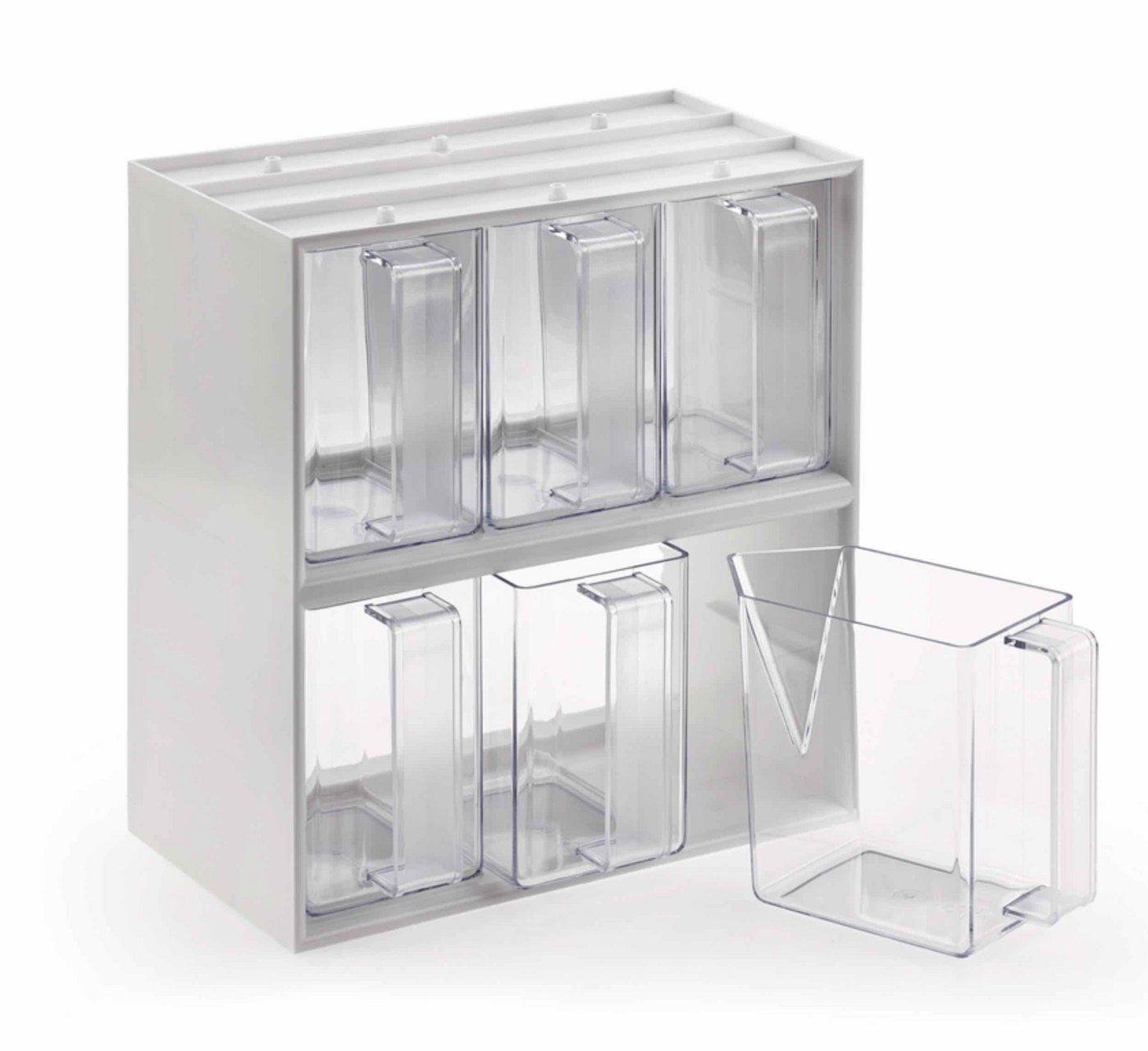 Naber Küchenregal NABER De Lux Kunststoff-Schüttenkasten glasklar, 6 teilig von Naber