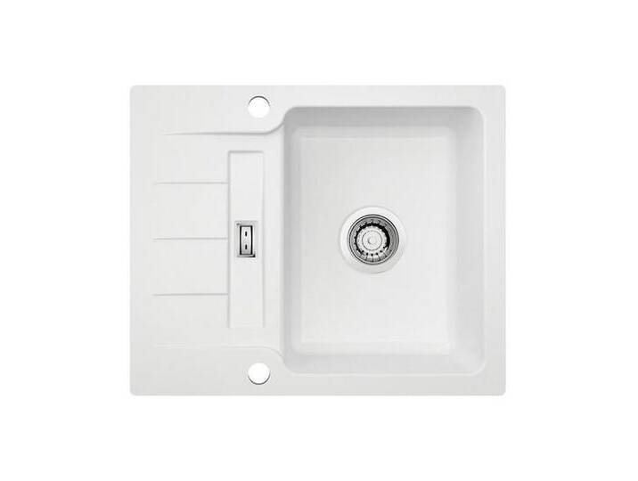 Naber Küchenspüle Einbauspüle Keramik flächenbündig LineUP 2F weiß glänzend, 0/0 cm von Naber
