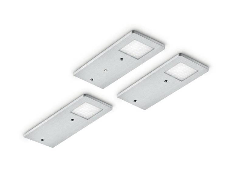 Naber LED Unterbauleuchte Unterbauleuchte Menta LED 7061263 3er-Set edelstahlfarbig von Naber