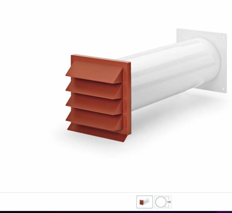 Naber Lüftungsschacht NABER K-Klima-R 150 150 Mauerkasten, ziegelrot von Naber