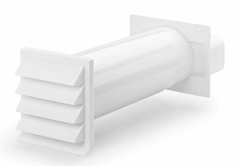 Naber Lüftungsschacht NABER K-Klima-R flow 150 Mauerkasten weiß, Rechteckaufnahme von Naber