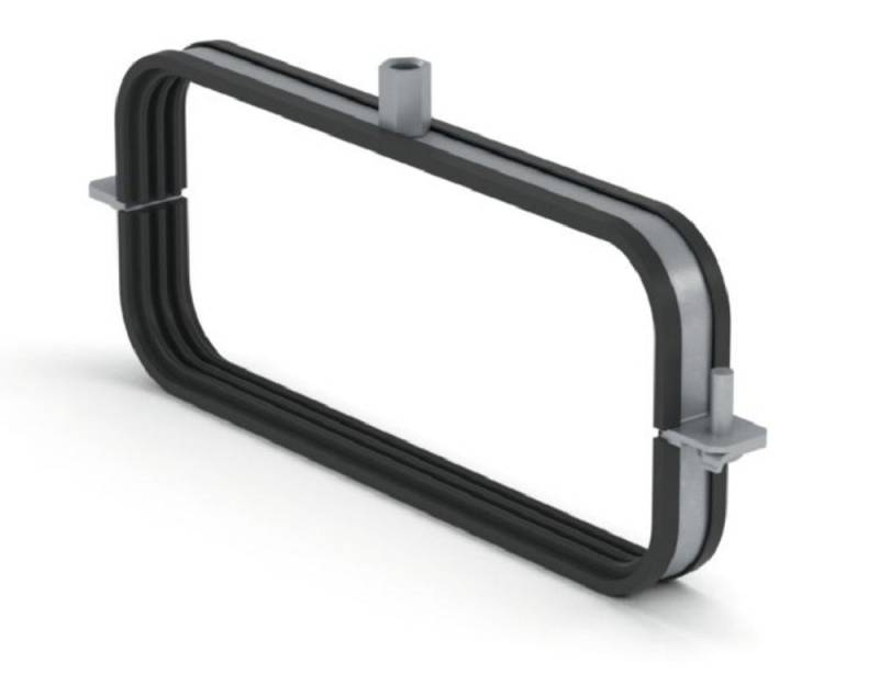 Naber Montagezubehör Dunstabzugshaube COMPAIR STEEL flow® 150 Flachkanalhalterung verzinkter Stahl 4061022 von Naber