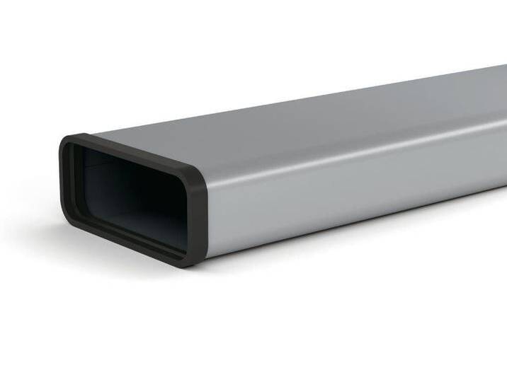 Naber Montagezubehör Dunstabzugshaube COMPAIR STEEL flow® 150 Flachkanalrohr verzinkter Stahl 500 mm 4061004, grau von Naber