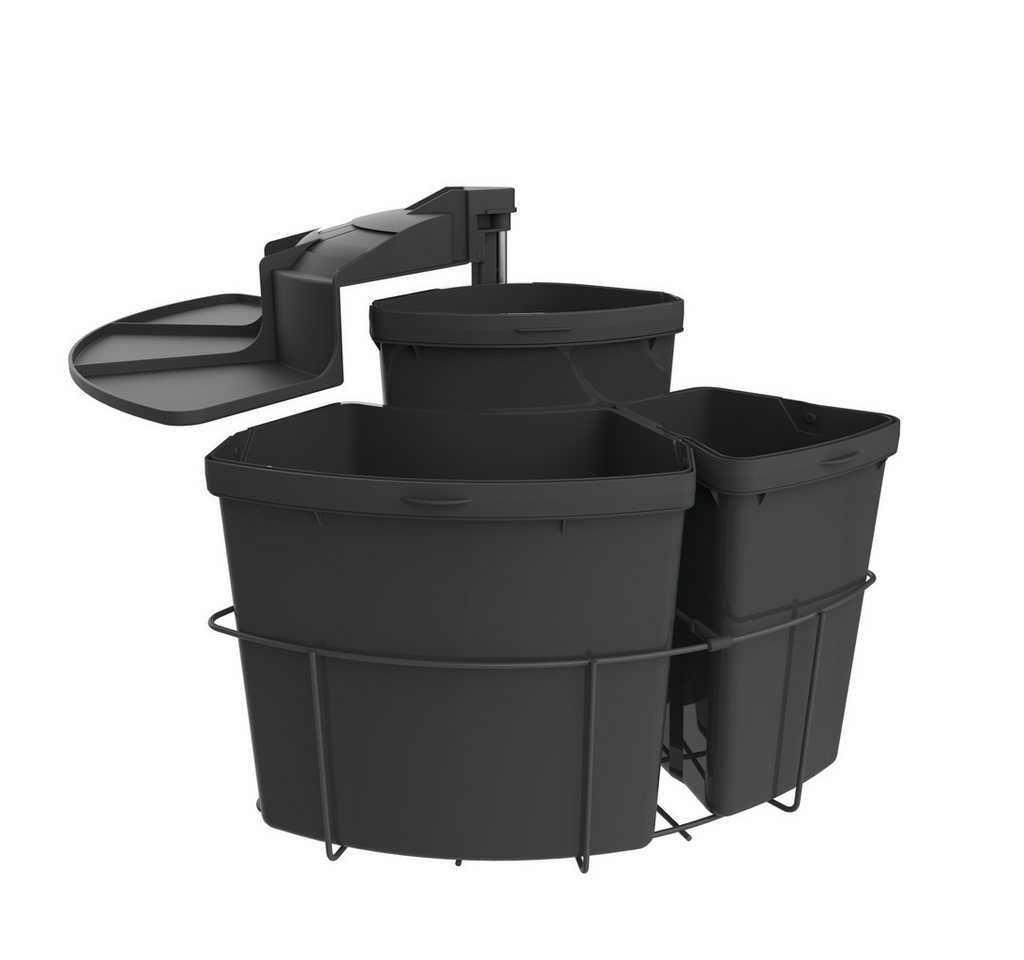Naber Mülleimer Cabbi 3 Abfallsammler für Schwenktechnik anthrazit 8013171 von Naber
