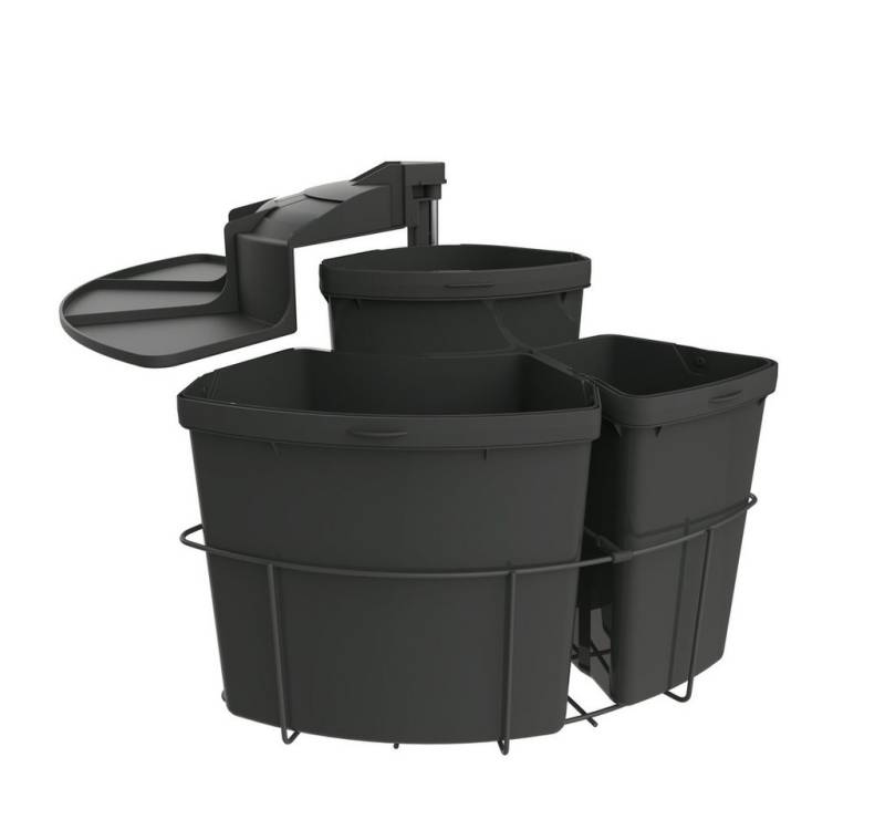 Naber Mülleimer Cabbi 3 Abfallsammler für Schwenktechnik anthrazit 8013171 von Naber