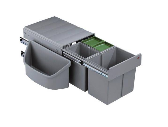 Naber Mülleimer Corner Boy 3 (für Diagonaleckschränke) Abfallsammler für Eckschränke von Naber