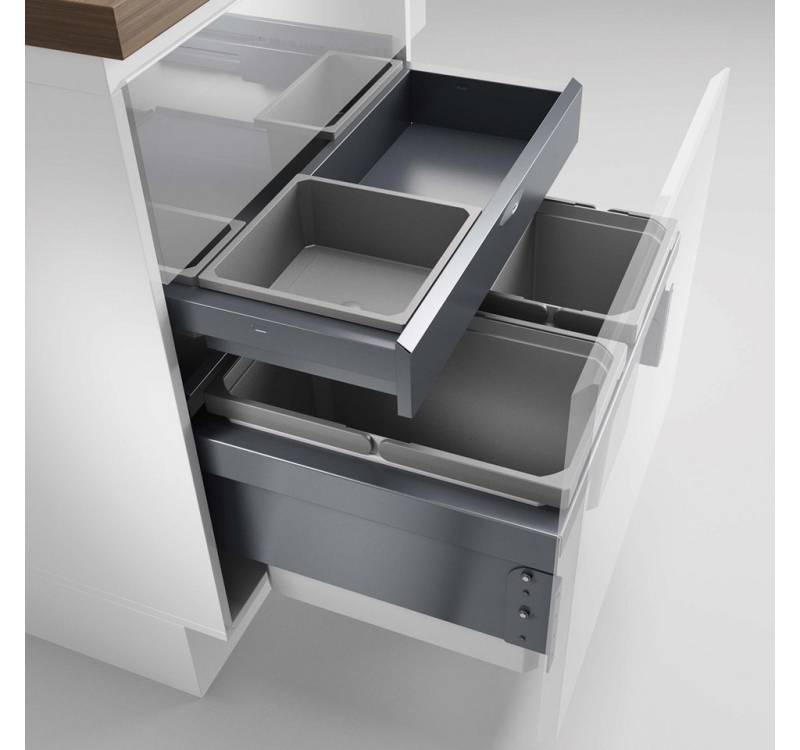 Naber Mülleimer Cox® Base 360 S/600-3 mit Base-Board Abfallsammler 2x 10 + 1x 22 L von Naber