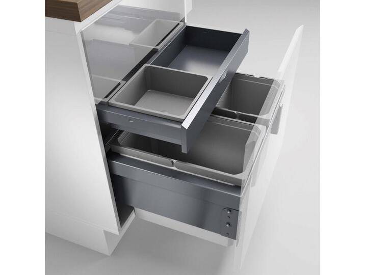 Naber Mülleimer Cox® Base 360 S/600-3 mit Base-Board Abfallsammler 2x 10 + 1x 22 L von Naber