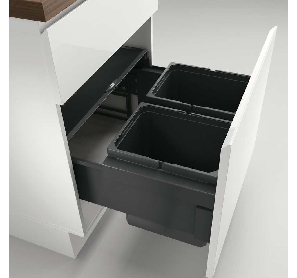 Naber Mülleimer Cox Base 360 K/600-2 Abfallsammler für Frontauszüge anthrazit H 360mm von Naber