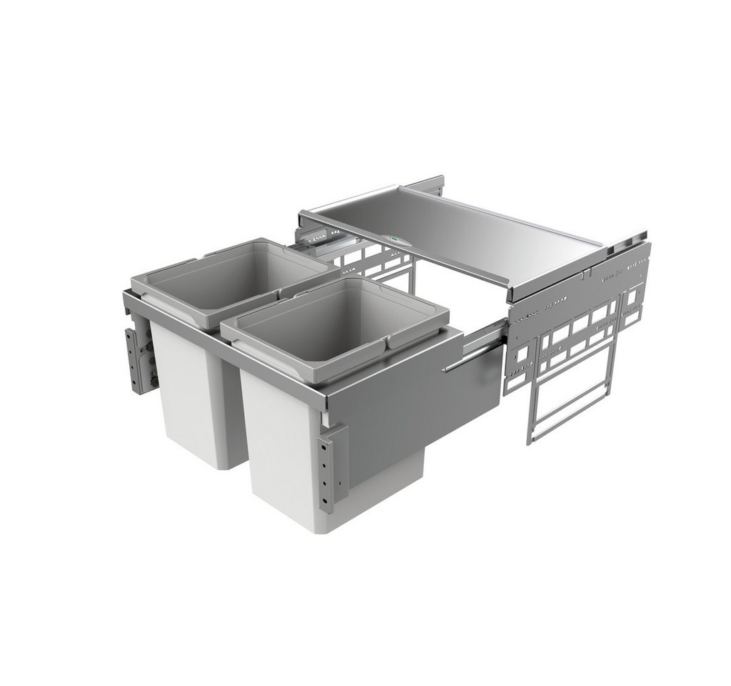 Naber Mülleimer Cox Base 360 K/600-2 Abfallsammler für Frontauszüge hellgrau H 360 mm von Naber