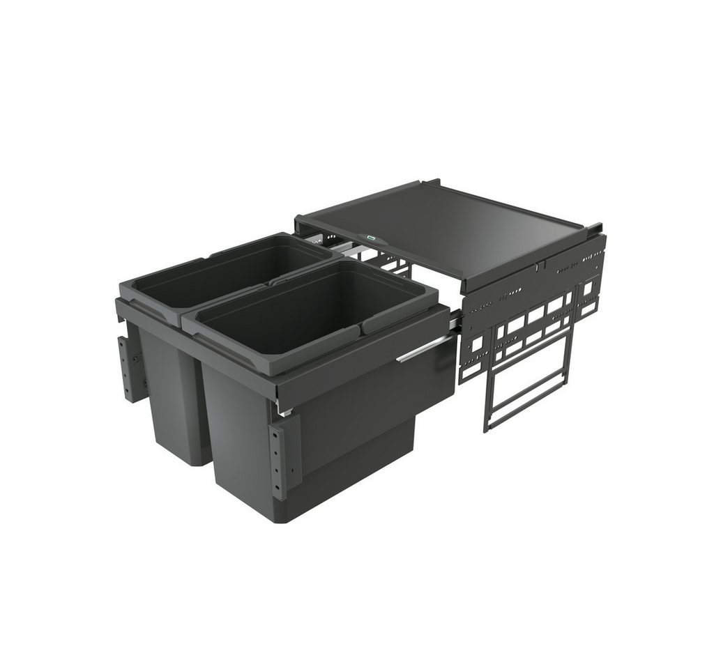 Naber Mülleimer Cox Base 360 S/500-2 Abfallsammler für Frontauszüge anthrazit H 360mm von Naber