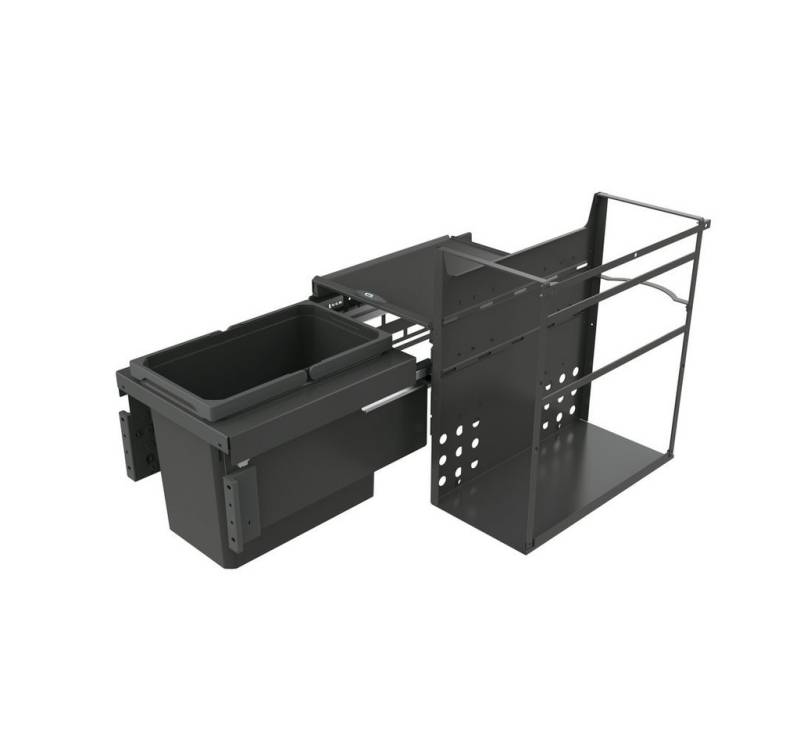 Naber Mülleimer Cox Base Q+ 360 S/370-1 Abfallsammler Frontauszüge anthrazit H 360 mm von Naber