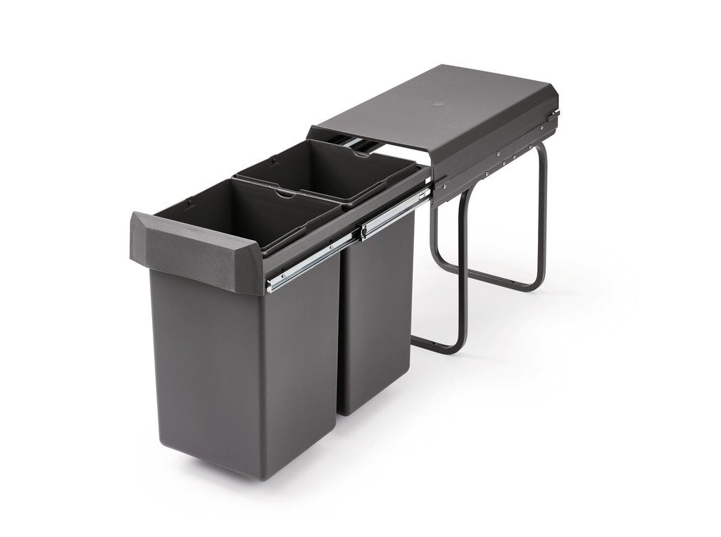 Naber Mülleimer Double deluxe Abfallsammler für Drehtüren anthrazit 8011012 von Naber