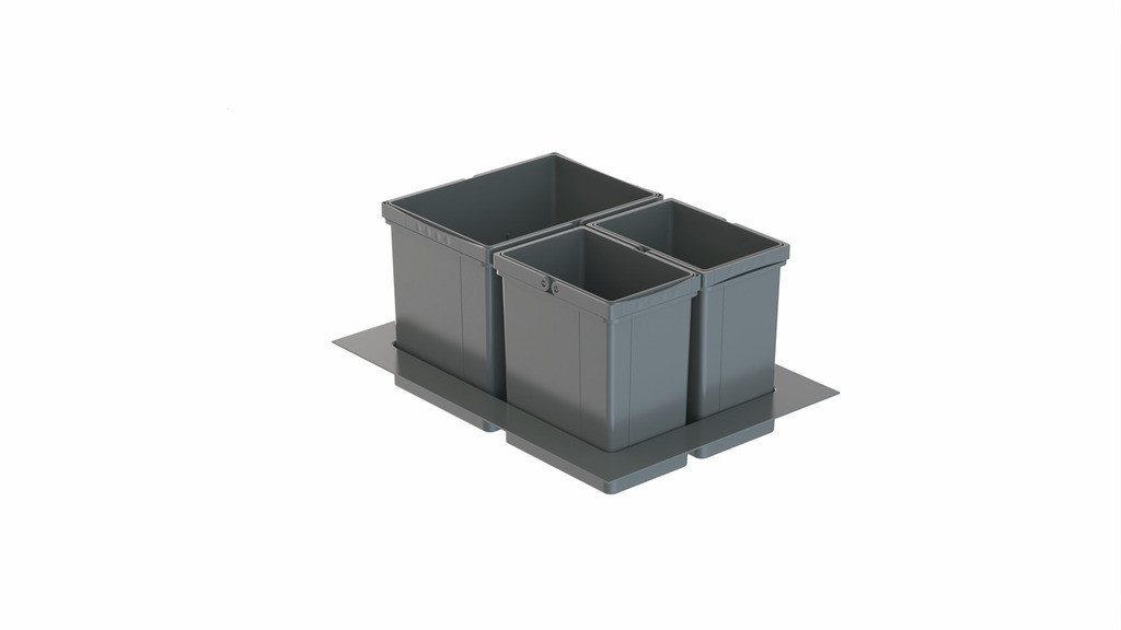 Naber Mülleimer WESCO Pullboy Versa 265 S/500-3 Abfallsammelsystem oriongrau, H 265 mm von Naber