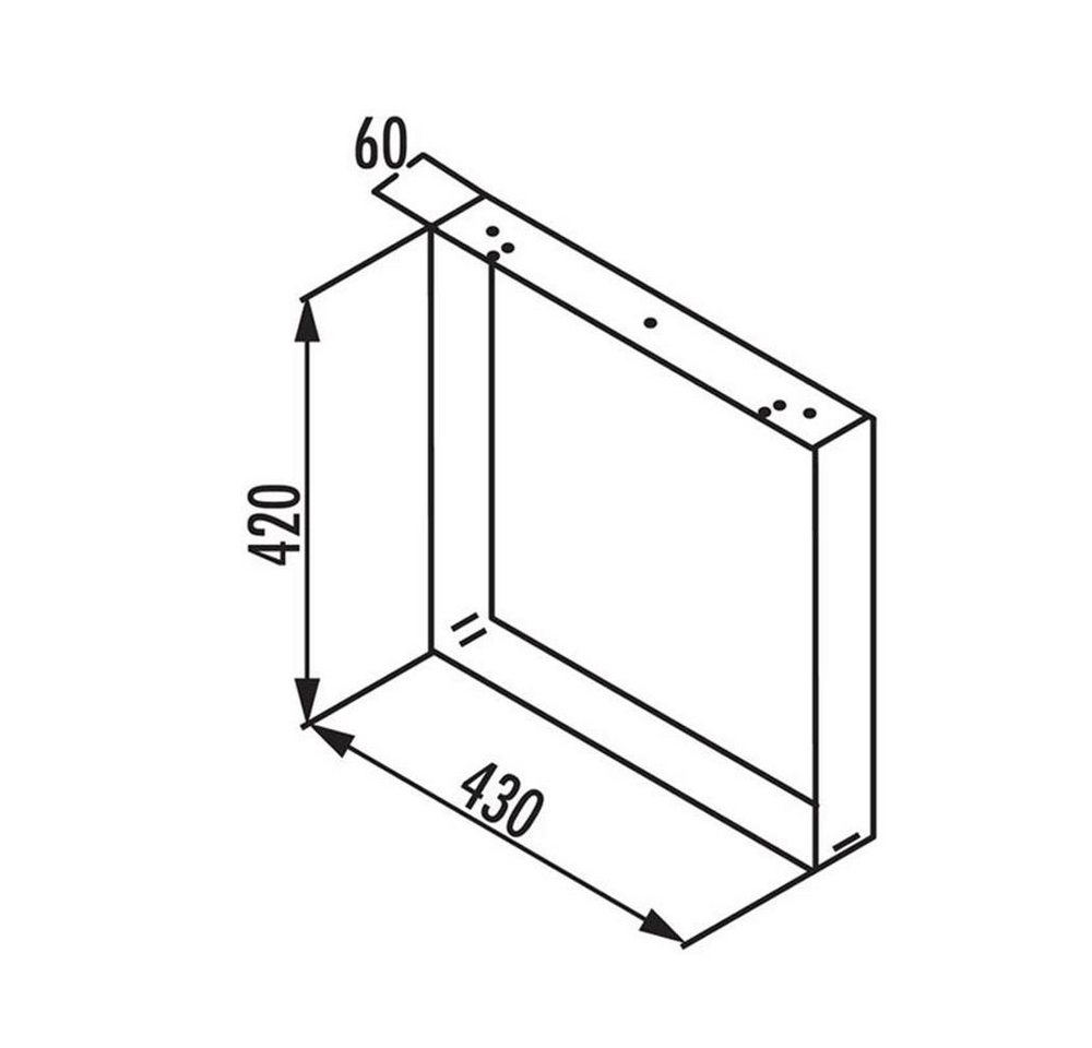 Naber Tischgestell Naber Kufe für Bank, Edelstahl, H 420 mm von Naber