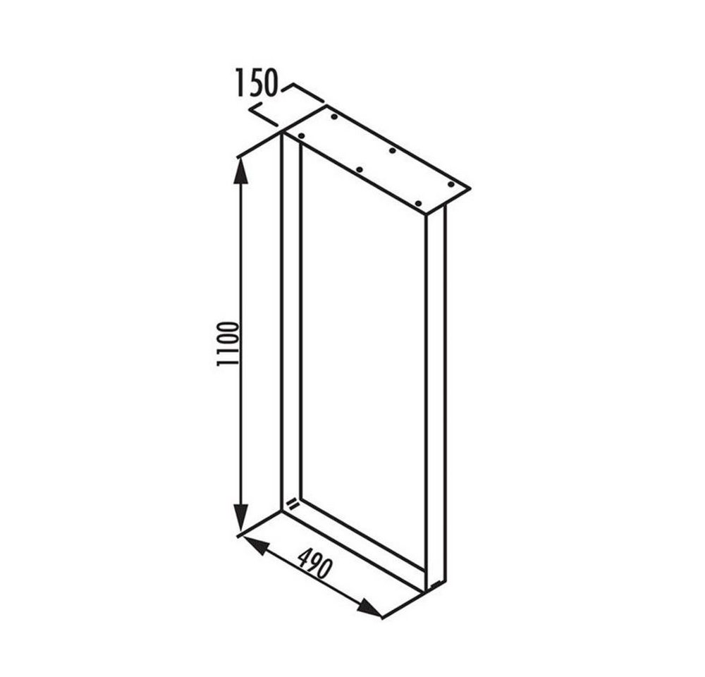 Naber Tischgestell Naber Kufe für Bartheke, Edelstahl, H 1110 mm von Naber