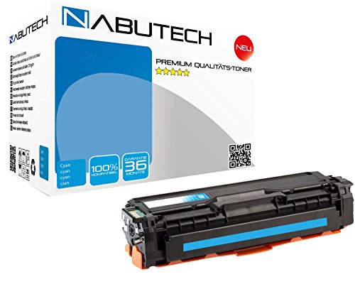 Nabutech FABRIKNEUER Toner (35 Prozent mehr Leistung) als Ersatz für CLT-C504S Cyan für Samsung CLP-410 CLP-415N CLP-415NW CLX-4190 CLX-4195FN CLX-4195FW CLX-4195N Xpress C1810W C1860FW von Nabutech