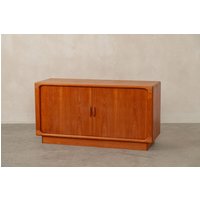 Dyrlund Sideboard Credenza Kommode Teak Tambour Doors Jalousientüren 1960Er 1970Er Vintage Retro Danish Design Dänemark Scandinavian von Nabyteque