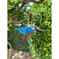 Filzanhänger Eisvogel I Frühling Winterdeko Christbaumschmuck Weihnachtsdeko Weihnachtsbaum Vogeldeko von NachaInterior