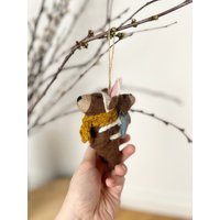 Filzanhänger Osterni Osterdeko I Lustiger Bär Mir Hasenohren Osterbär Hasenbär Osterstrauß Frühling Deko Aus Filz von NachaInterior