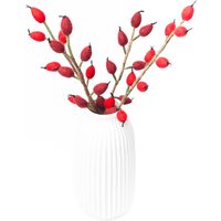 Hagebutten Aus Filz I Hagebuttenzweig Beerenzweig Rot Handgefilzter Zweig Dekoration Blumenstrauß von NachaInterior