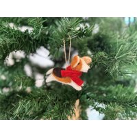 Weihnachtsanhänger Corgi Aus Filz I Christbaumschmuck Weihnachtsdeko Weihnachtscorgi Hundeanhänger von NachaInterior
