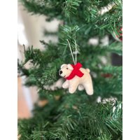 Weihnachtsanhänger Eisbär Filz Christbaumschmuck Weihnachtsdeko von NachaInterior