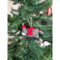 Weihnachtsanhänger Esel I Weihnachtsschmuck Filz Weihnachtsbaum Christbaumschmuck Weihnachtsdeko von NachaInterior