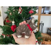 Weihnachtsanhänger Esel I Weihnachtsschmuck Filz Weihnachtsbaum Christbaumschmuck Weihnachtsdeko von NachaInterior