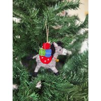 Weihnachtsanhänger Esel I Weihnachtsschmuck Filz Weihnachtsbaum Christbaumschmuck Weihnachtsdeko von NachaInterior