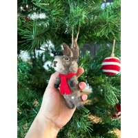 Weihnachtsanhänger Hirsch Mit Schal I Christbaumschmuck Weihnachtsdeko Winter Weihnachtsbaum Aus Filz von NachaInterior