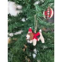 Weihnachtsanhänger Hund Beagle I Filz Christbaumschmuck Weihnachtsdeko von NachaInterior