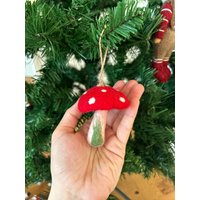 Weihnachtsanhänger Pilz I Christbaumschmuck Weihnachtsdeko Fliegenpilz Winter Weihnachtsbaum Pilzanhänger von NachaInterior