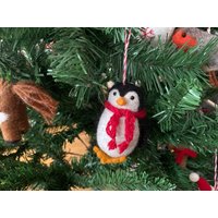 Weihnachtsanhänger Pinguin Christbaumschmuck Weihnachtsdeko Winter Weihnachtsbaum von NachaInterior