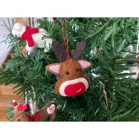 Weihnachtsanhänger Rudolf Das Rentier I Filz Christbaumschmuck Weihnachtsdeko von NachaInterior