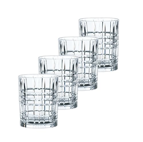 Nachtmann 4-teiliges Whiskygläser-Set, Whiskybecher, 345 ml, Square, 101050 von Nachtmann