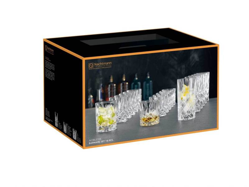 Nachtmann Gläser-Set Noblesse Bargläser 18er Set, Glas von Nachtmann