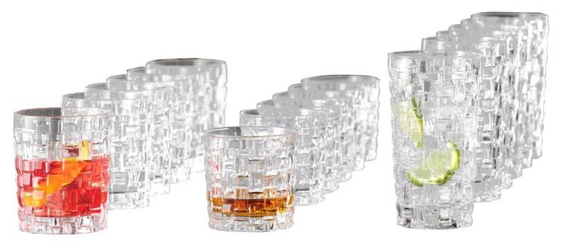 Nachtmann Glas BOSSA NOVA, Becher 18er-Set, (6 x 3 versch), Glas, Made in Germany von Nachtmann