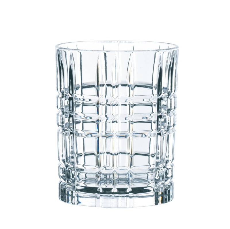 Nachtmann Glas Nachtmann Square Whisky Ice Cube Set 2 Whiskygläser + 1 Eiswürfelform, Glas von Nachtmann