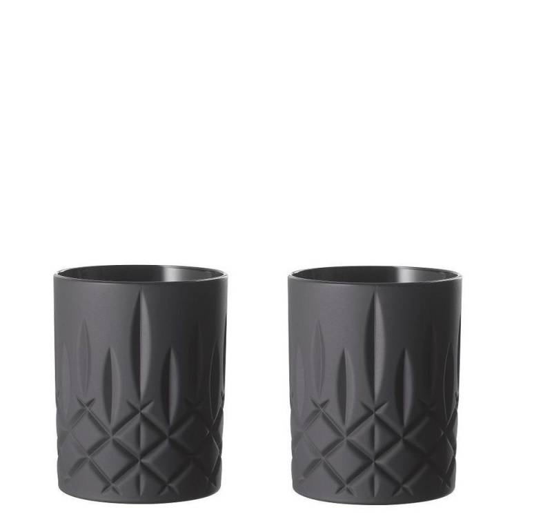 Nachtmann Schnapsglas Nachtmann Noblesse Whiskybecher Black Edition 2er Set, Kristallglas von Nachtmann
