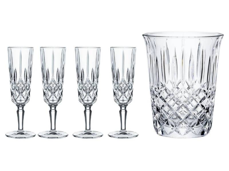 Nachtmann Sektkühler mit Sektgläsern NOBLESSE, 5-teilig, Kristallglas, Made in Germany Nachtmann Sektkühler mit Sektgläsern NOBLESSE, 5-teilig, Kristallglas, Made in Germany von Nachtmann